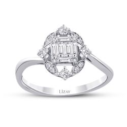 0.31 Karat Pırlanta Baget Yüzük - 1