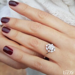 0.31 Karat Pırlanta Baget Yüzük - 3