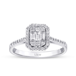 0.32 Karat Pırlanta Baget Yüzük 