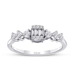 0.32 Karat Pırlanta Baget Yüzük - 1