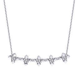 0.32 Karat Pırlanta Beştaş Kolye - 2