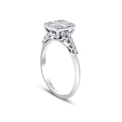 0.34 Karat Pırlanta Baget Yüzük - 2