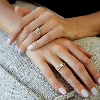 0.34 Karat Pırlanta Baget Yüzük - 3