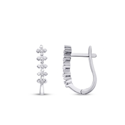 0.34 Karat Pırlanta Beştaş Küpe 