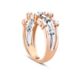 0.34 Karat Pırlanta Sıralı Yüzük - 2