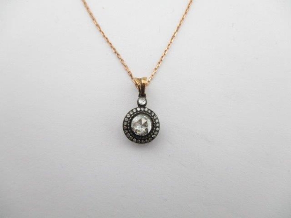 0,35 Karat Elmas Gerdanlık W 8 Ayar - 1