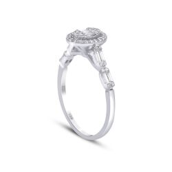 0.35 Karat Pırlanta Baget Yüzük - 2