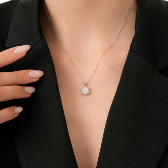 0.35 Karat Pırlanta Trend Kolye - 3