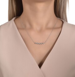 0.36 Karat Pırlanta Beştaş Kolye - 3