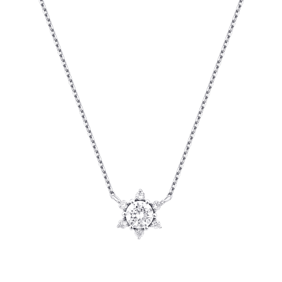 0.36 Karat Pırlanta Lotus Kolye