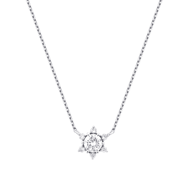 0.36 Karat Pırlanta Lotus Kolye - 1