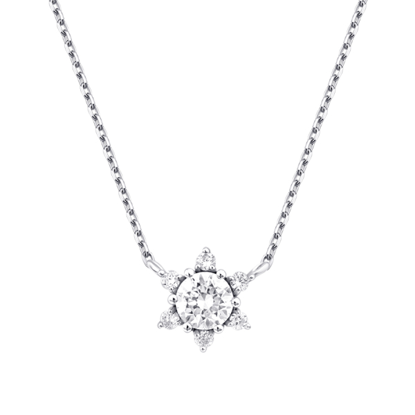 0.36 Karat Pırlanta Lotus Kolye - 2