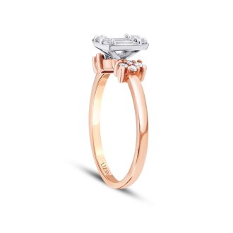 0.38 Karat Pırlanta Baget Yüzük - 2