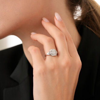 0.40 Karat Pırlanta Baget Trend Yüzük - 3