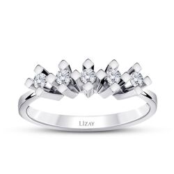 0.40 Karat Pırlanta Beştaş Yüzük - 1