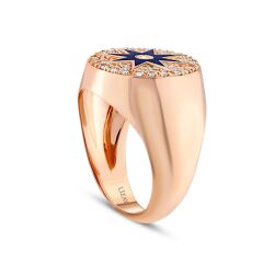 0.40 Karat Pırlanta Lacivert Yıldız Yüzük - 2