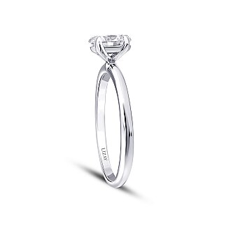 0.40 Karat Pırlanta Oval Tektaş Yüzük - 2