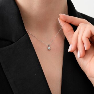 0.40 Karat Pırlanta Tektaş Kolye - 2