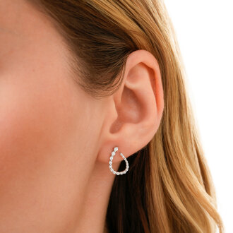 0.40 Karat Pırlanta Trend Küpe - 3