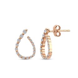 0.40 Karat Pırlanta Trend Küpe 