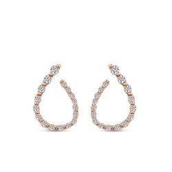 0.40 Karat Pırlanta Trend Küpe - 2