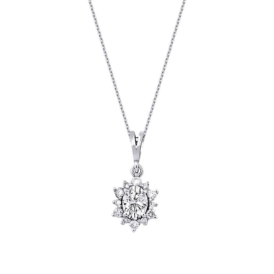 0.42 Karat Pırlanta Lotus Kolye