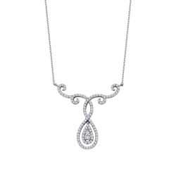 0.43 Karat Pırlanta Trend Damla Kolye - 1