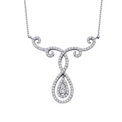 0.43 Karat Pırlanta Trend Damla Kolye - 2