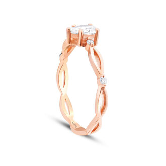 0.44 Karat Pırlanta Damla Tektaş Yüzük - 2