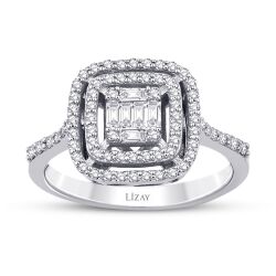 0.46 Karat Pırlanta Baget Yüzük - 1