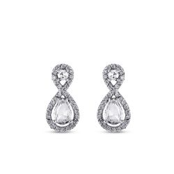 0.46 Karat Pırlanta Elmas Taş Küpe - 2