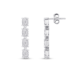 0.47 Karat Pırlanta Trend Küpe - 1