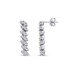 0.50 Karat Pırlanta Aurora Küpe - 1