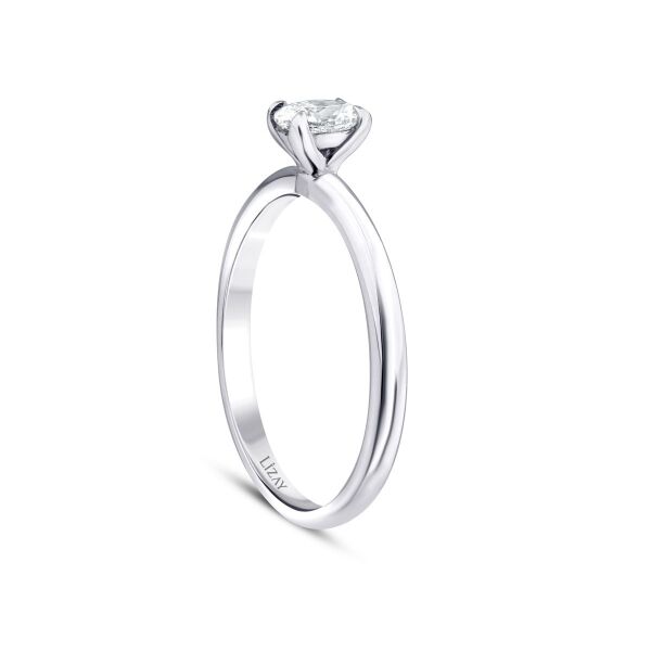0.50 Karat Pırlanta Oval Tektaş Yüzük - 2