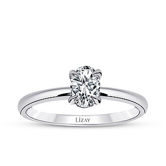 0.50 Karat Pırlanta Oval Tektaş Yüzük 