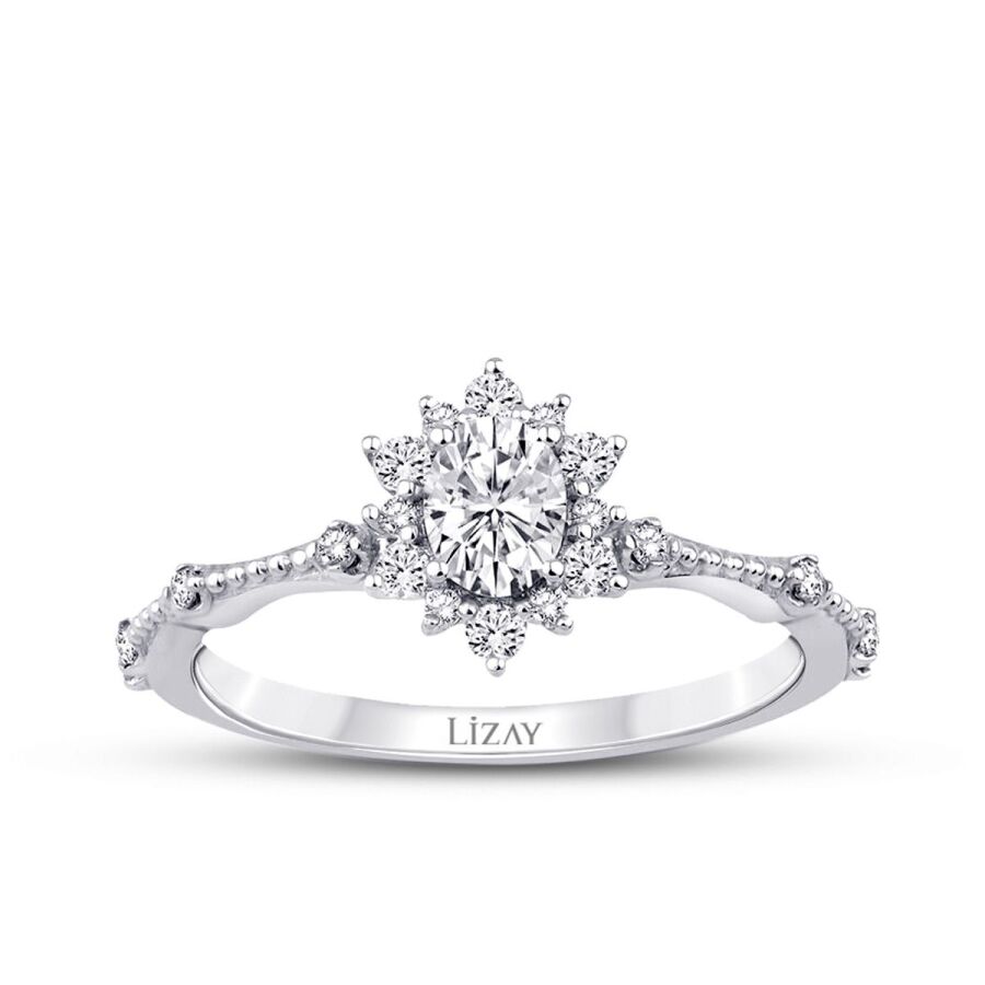 0.52 Karat Pırlanta Lotus Tektaş Yüzük