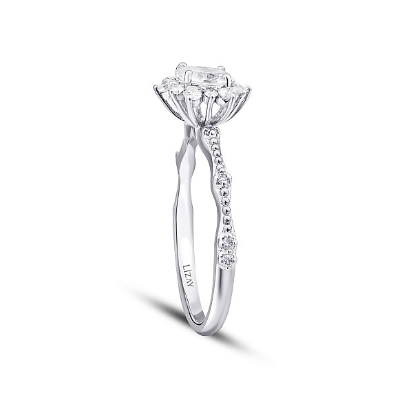 0.52 Karat Pırlanta Lotus Tektaş Yüzük - 2