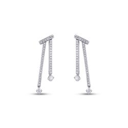 0.52 Karat Pırlanta Trend küpe - 2