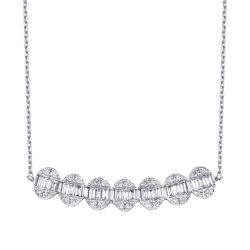 0.54 Karat Pırlanta Baget Kolye - 2