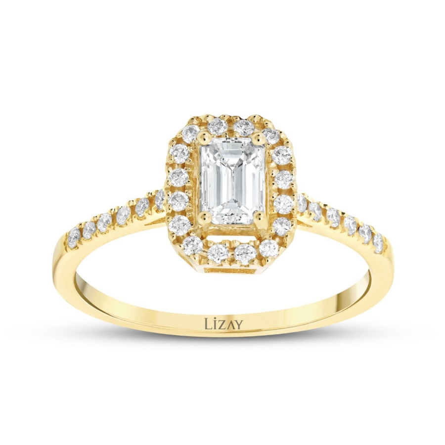 0.54 Karat Pırlanta Emerald Yüzük