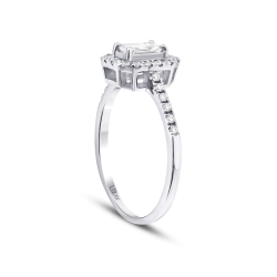 0.54 Karat Pırlanta Emerald Yüzük - 2