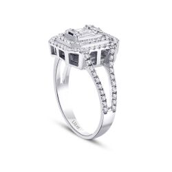 0.55 Karat Pırlanta Baget Yüzük - 2