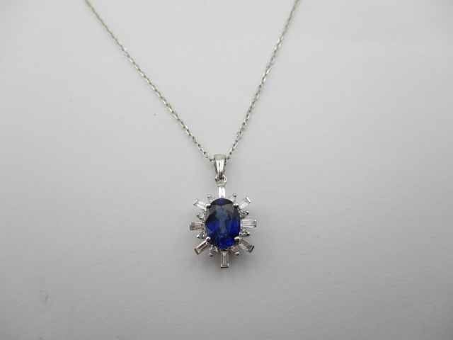 0.57 Karat PIRLANTA GERDANLIK Safir Fantezi GERDANLIK 14 AYAR