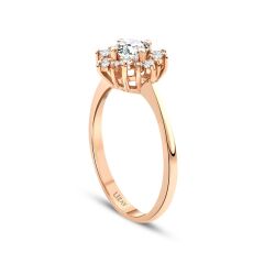 0.57 Karat Pırlanta Lotus Yüzük - 2