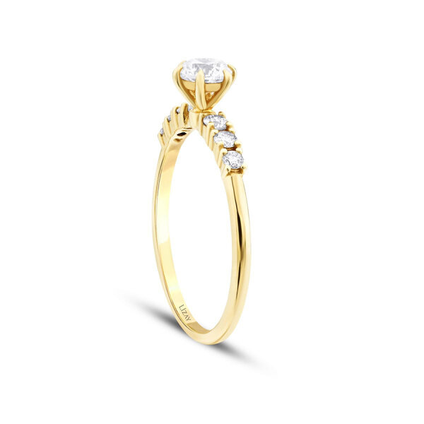 0.60 Karat Pırlanta Lotus Tektaş Yüzük - 2