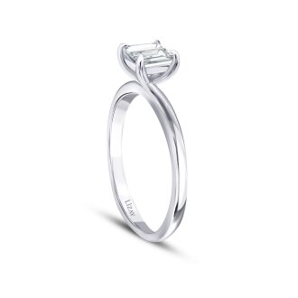 0.60 Karat Pırlanta Prenses Tektaş Yüzük - 2