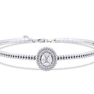 0.61 Karat Pırlanta Markiz Kelepçe - 2