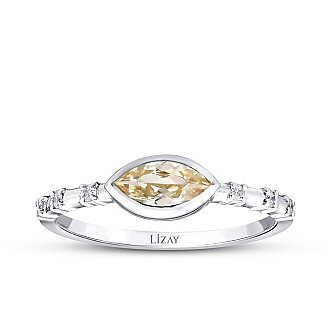 0.62 Karat Pırlanta Fancy Yüzük - 1