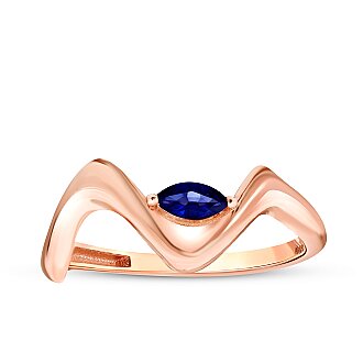 0.18 Karat Safir Tasarım Yüzük - 1