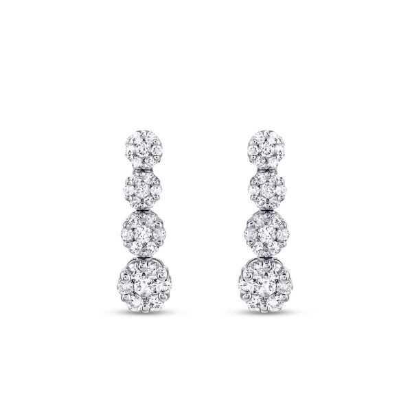 0.63 Karat Pırlanta Trend Küpe - 2